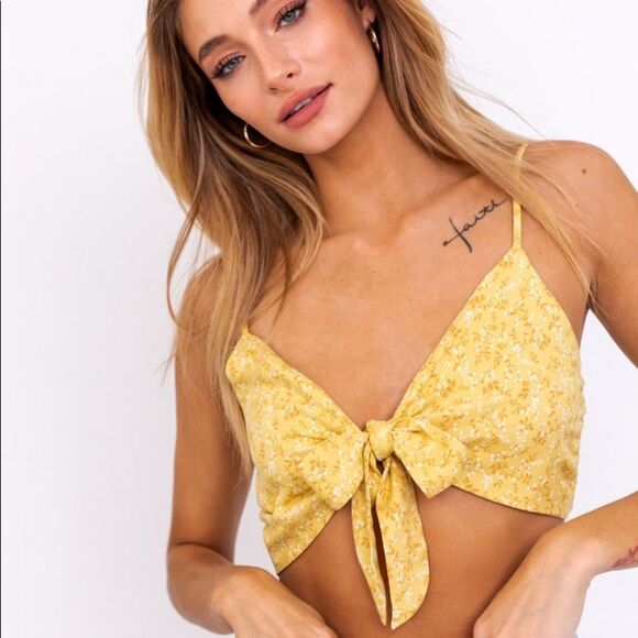 Front Tie Crop Top - Picture 1 of 3